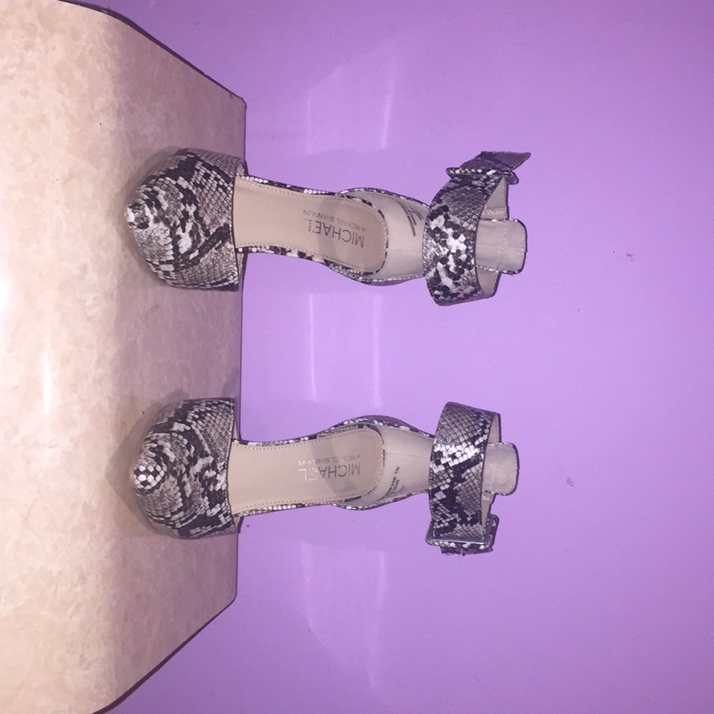 Snake skin print heels